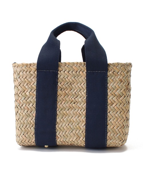 Via Demizon（ビアデミゾン）の「ショルダーバッグ付きカゴバッグ（かごバッグ・レディース・ブラック/ベージュ/ネイビー/レッド・フリー）」の3枚目の写真