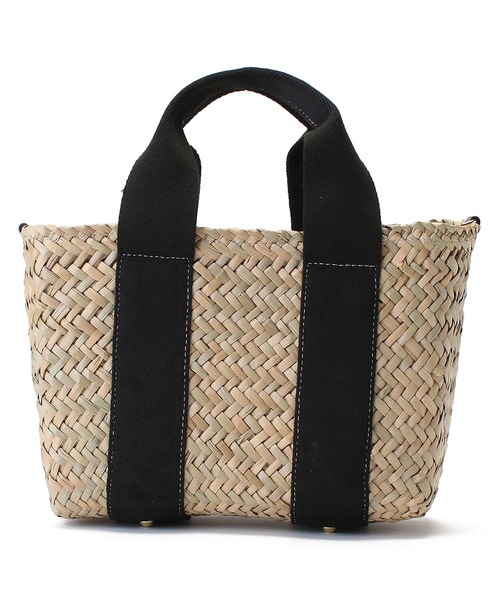 Via Demizon（ビアデミゾン）の「ショルダーバッグ付きカゴバッグ（かごバッグ・レディース・ブラック/ベージュ/ネイビー/レッド・フリー）」の6枚目の写真
