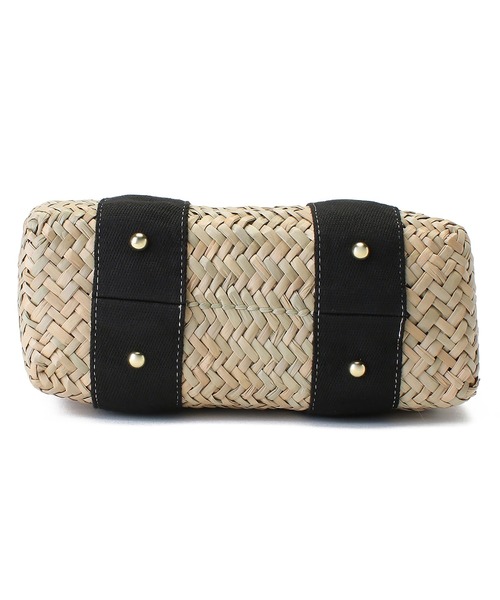 Via Demizon（ビアデミゾン）の「ショルダーバッグ付きカゴバッグ（かごバッグ・レディース・ブラック/ベージュ/ネイビー/レッド・フリー）」の14枚目の写真