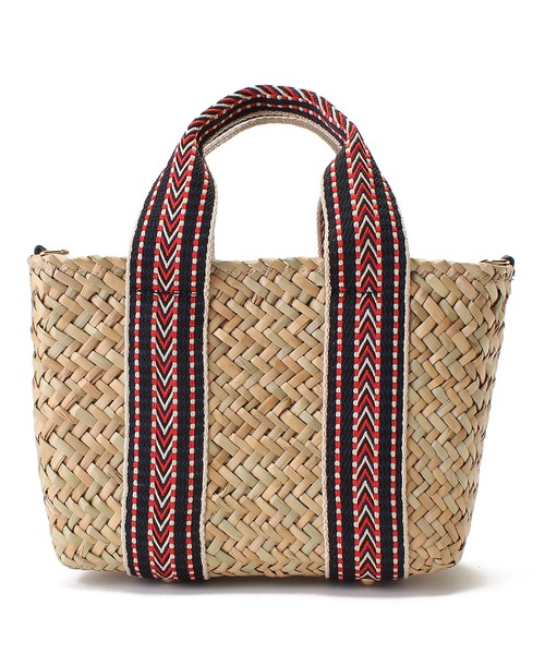 Via Demizon（ビアデミゾン）の「ショルダーバッグ付きカゴバッグ（かごバッグ・レディース・ブラック/ベージュ/ネイビー/レッド・フリー）」の19枚目の写真