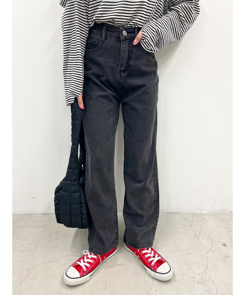 WC(ダブル シー)の「デニムパンツ(デニムパンツ・レディース・ブラック/ブラック系その他/サックスブルー/ダークブルー・FREE)」の3枚目の写真