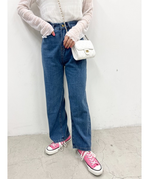 WC(ダブル シー)の「デニムパンツ(デニムパンツ・レディース・ブラック/ブラック系その他/サックスブルー/ダークブルー・FREE)」の1枚目の写真