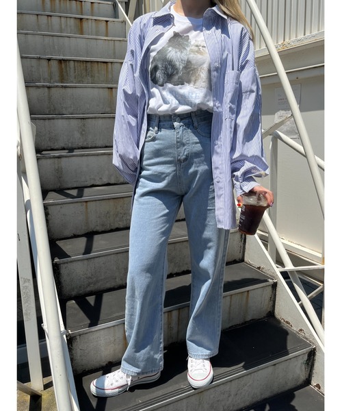 WC(ダブル シー)の「デニムパンツ(デニムパンツ・レディース・ブラック/ブラック系その他/サックスブルー/ダークブルー・FREE)」の5枚目の写真