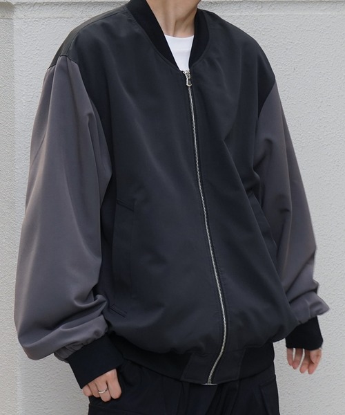 未使用タグ付✨FORMO ブルゾン　21S 完売　MA-1 ブルゾン　黒 ビッグシルエット スタンドネックブルゾン / MA-1リブブルゾン