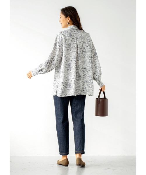 STYLE DELI(スタイルデリ)の「【LUXE】イメージ柄プリントボウタイブラウス(シャツ/ブラウス・レディース・オフホワイト・FREE)」の11枚目の写真