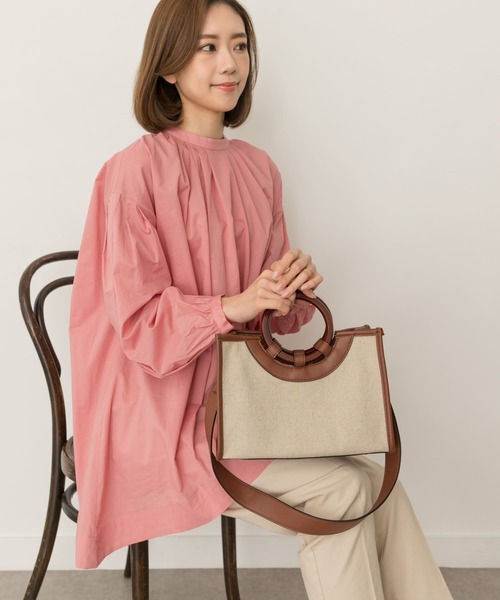 RODE SKO（ロデスコ）の「プチウッドハンドルスクエアトートバッグ（トートバッグ・レディース・ブラウン/マスタード/グレー系その他・ONE）」の19枚目の写真