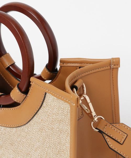 RODE SKO（ロデスコ）の「プチウッドハンドルスクエアトートバッグ（トートバッグ・レディース・ブラウン/マスタード/グレー系その他・ONE）」の21枚目の写真