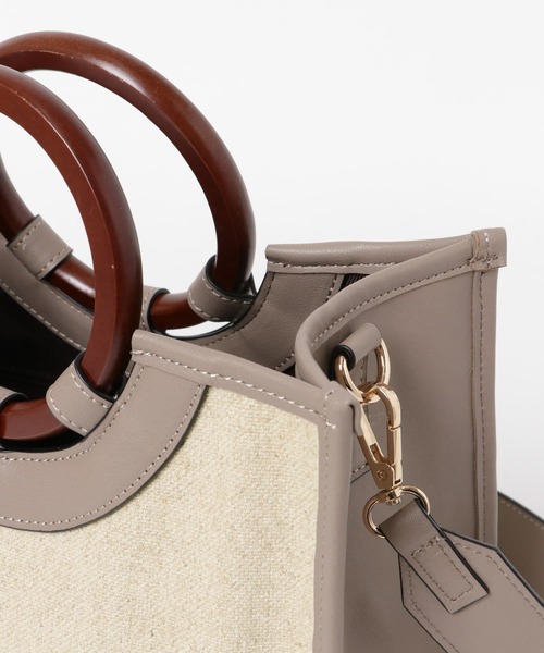 RODE SKO（ロデスコ）の「プチウッドハンドルスクエアトートバッグ（トートバッグ・レディース・ブラウン/マスタード/グレー系その他・ONE）」の22枚目の写真