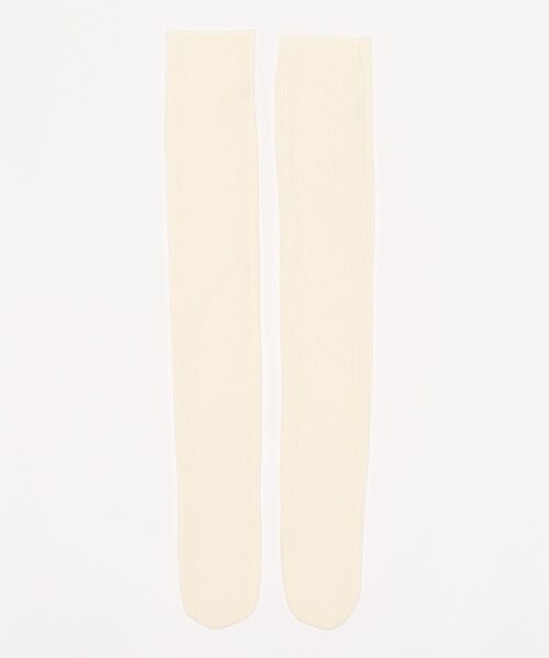 CIAOPANIC（チャオパニック）の「リブメローハイソックス（ソックス/靴下・レディース・グレー/ダークグレー/アイボリー・FREE）」の4枚目の写真