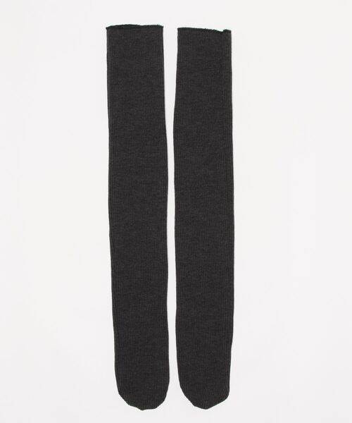 CIAOPANIC（チャオパニック）の「リブメローハイソックス（ソックス/靴下・レディース・グレー/ダークグレー/アイボリー・FREE）」の5枚目の写真