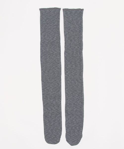 CIAOPANIC（チャオパニック）の「リブメローハイソックス（ソックス/靴下・レディース・グレー/ダークグレー/アイボリー・FREE）」の6枚目の写真