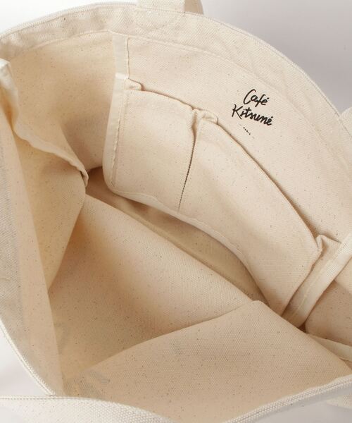 Maison Kitsune（メゾンキツネ）の「CAFE KITSUNE TOTE（トートバッグ・メンズ・キナリ/ブラック/ホワイト系その他・U）」の6枚目の写真