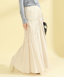 Ray BEAMS | Ray BEAMS / ストライプ アシメ ギャザー スカート(スカート)