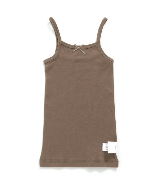 apres les cours（アプレレクール）の「深あきインナーキャミソール（インナーウェア/肌着・キッズ・クリーム/カーキ/ブラック/ピンク/ベージュ/グレー・100/130/110/80/120/90）」の4枚目の写真