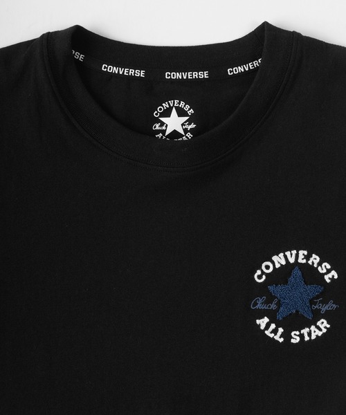 CONVERSE(コンバース)の「【CONVERSE/コンバース】ブランドロゴ サガラ刺繍 ワンポイントTシャツ/ 半袖Tシャツ(Tシャツ/カットソー・レディース・ホワイト/ブラック/ネイビー/グレー/サックスブルー/ミント/ライトピンク/グレイッシュベージュ・M/L/XL)」の11枚目の写真