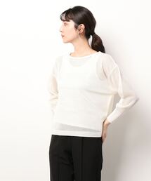 Te chichi | メッシュニット＋タックトップセット(アンサンブル)