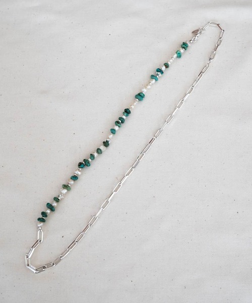 Iroquois(イロコイ)の「NATURAL BEADS COMBINATION NE&BR(ネックレス・メンズ・ホワイト/ブラック/ターコイズブルー・FREE)」の12枚目の写真