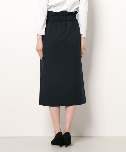 Te chichi(テチチ)の「麻調サイドベルトタイトスカート(スカート・レディース・ネイビー/オフホワイト/グリーン・SMALL/MEDIUM)」の4枚目の写真