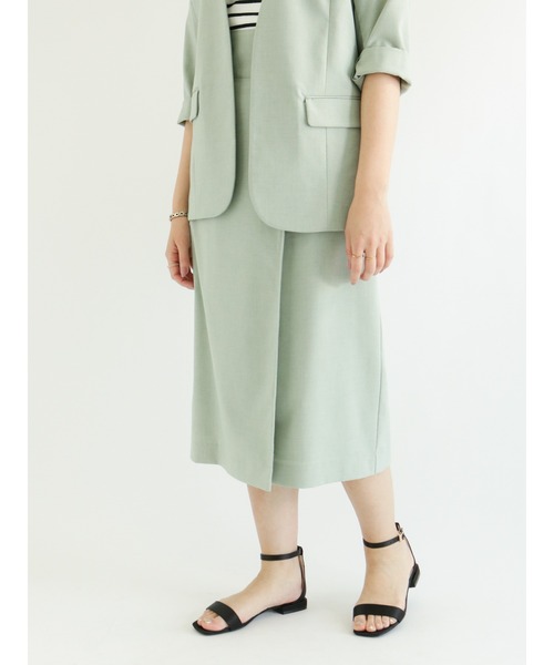 Te chichi(テチチ)の「麻調サイドベルトタイトスカート(スカート・レディース・ネイビー/オフホワイト/グリーン・SMALL/MEDIUM)」の1枚目の写真