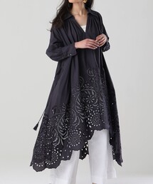 Aresense | HAVA/ハーヴァ カットワークワンピース/スカラップシフリー ロングドレス(シャツワンピース)