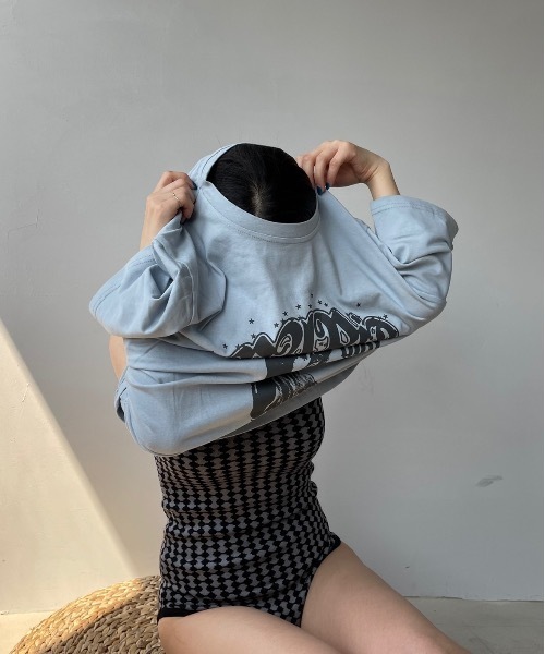 SANSeLF（サンセルフ）の「pubid Tシャツ【SANSeLF】sanw22s070（Tシャツ/カットソー・レディース・サックスブルー/ピンク/マスタード/ライトイエロー・FREE）」の6枚目の写真