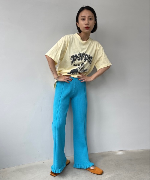 SANSeLF（サンセルフ）の「pubid Tシャツ【SANSeLF】sanw22s070（Tシャツ/カットソー・レディース・サックスブルー/ピンク/マスタード/ライトイエロー・FREE）」の19枚目の写真