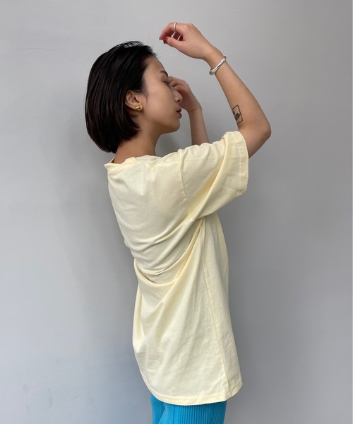 SANSeLF（サンセルフ）の「pubid Tシャツ【SANSeLF】sanw22s070（Tシャツ/カットソー・レディース・サックスブルー/ピンク/マスタード/ライトイエロー・FREE）」の20枚目の写真