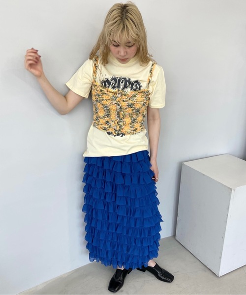 SANSeLF（サンセルフ）の「pubid Tシャツ【SANSeLF】sanw22s070（Tシャツ/カットソー・レディース・サックスブルー/ピンク/マスタード/ライトイエロー・FREE）」の18枚目の写真