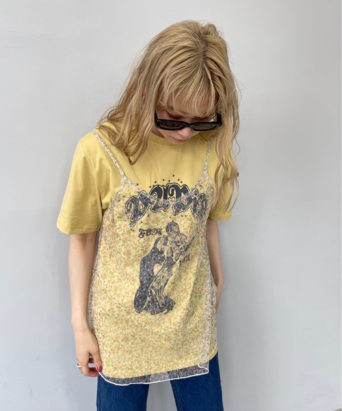 SANSeLF（サンセルフ）の「pubid Tシャツ【SANSeLF】sanw22s070（Tシャツ/カットソー・レディース・サックスブルー/ピンク/マスタード/ライトイエロー・FREE）」の11枚目の写真