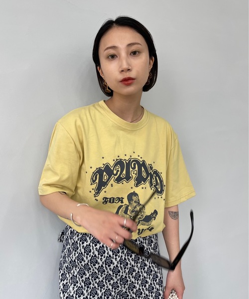 SANSeLF（サンセルフ）の「pubid Tシャツ【SANSeLF】sanw22s070（Tシャツ/カットソー・レディース・サックスブルー/ピンク/マスタード/ライトイエロー・FREE）」の15枚目の写真