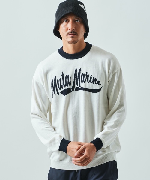 ACANTHUS(アカンサス)の「Acanthus x muta : Logo Sweater(ニット/セーター・メンズ・ホワイト/ブラック・S/M/L/XL)」の2枚目の写真