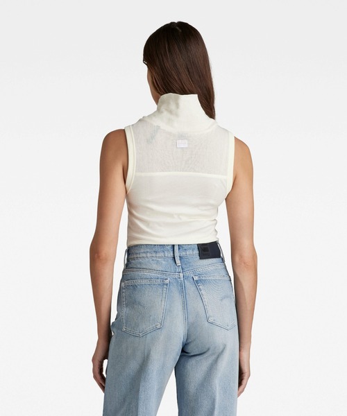 G-STAR(ジースター)の「FABRIC MIX FUNNEL TANK TOP(タンクトップ・レディース・ライトベージュ・X-SMALL/MEDIUM/SMALL)」の3枚目の写真