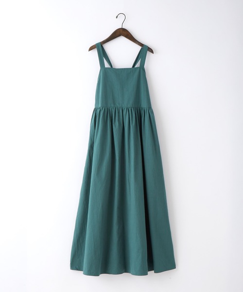 forksy.（フォルクシー）の「【forksy.】タイプライターバックリボンエプロンロングワンピース（ワンピース・レディース・ブラック/ピンク/ブルーグリーン・FREE）」の21枚目の写真