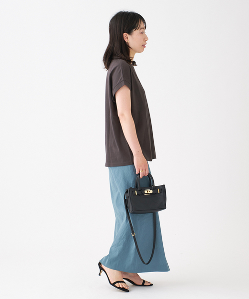 journal standard L'essage（ジャーナルスタンダードレサージュ）の「60/3フレンチTシャツ（Tシャツ/カットソー・レディース・ホワイト/グレー/ブラウン系その他・FREE）」の5枚目の写真