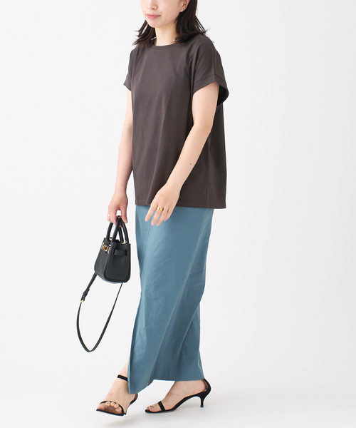 journal standard L'essage（ジャーナルスタンダードレサージュ）の「60/3フレンチTシャツ（Tシャツ/カットソー・レディース・ホワイト/グレー/ブラウン系その他・FREE）」の6枚目の写真