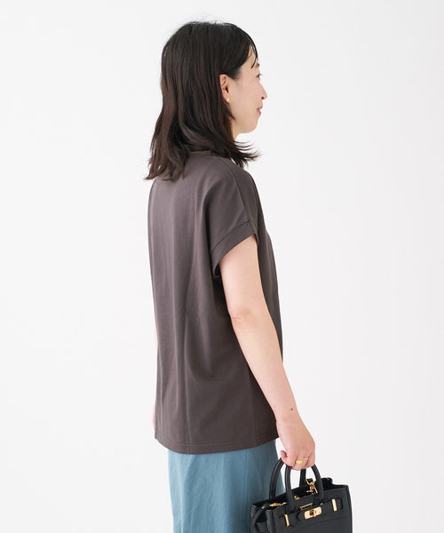 journal standard L'essage（ジャーナルスタンダードレサージュ）の「60/3フレンチTシャツ（Tシャツ/カットソー・レディース・ホワイト/グレー/ブラウン系その他・FREE）」の7枚目の写真