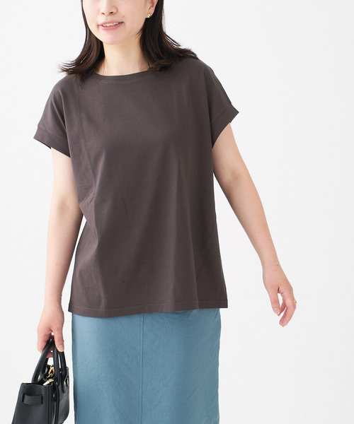 journal standard L'essage（ジャーナルスタンダードレサージュ）の「60/3フレンチTシャツ（Tシャツ/カットソー・レディース・ホワイト/グレー/ブラウン系その他・FREE）」の8枚目の写真