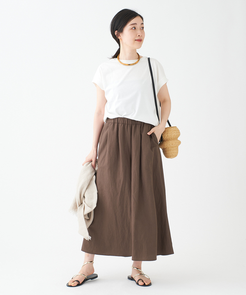 journal standard L'essage（ジャーナルスタンダードレサージュ）の「60/3フレンチTシャツ（Tシャツ/カットソー・レディース・ホワイト/グレー/ブラウン系その他・FREE）」の12枚目の写真