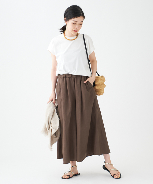 journal standard L'essage（ジャーナルスタンダードレサージュ）の「60/3フレンチTシャツ（Tシャツ/カットソー・レディース・ホワイト/グレー/ブラウン系その他・FREE）」の13枚目の写真