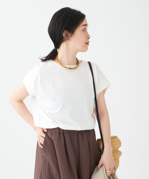 journal standard L'essage（ジャーナルスタンダードレサージュ）の「60/3フレンチTシャツ（Tシャツ/カットソー・レディース・ホワイト/グレー/ブラウン系その他・FREE）」の17枚目の写真