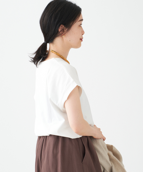 journal standard L'essage（ジャーナルスタンダードレサージュ）の「60/3フレンチTシャツ（Tシャツ/カットソー・レディース・ホワイト/グレー/ブラウン系その他・FREE）」の19枚目の写真