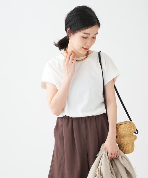 journal standard L'essage（ジャーナルスタンダードレサージュ）の「60/3フレンチTシャツ（Tシャツ/カットソー・レディース・ホワイト/グレー/ブラウン系その他・FREE）」の20枚目の写真