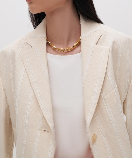 CHARLES & KEITH(チャールズ & キース)の「チェーンリンク チョーカーネックレス / Chain Link Choker Necklace(ネックレス・レディース・ゴールド系その他/シルバー/ゴールド・FREE)」の3枚目の写真
