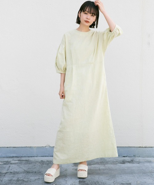 KBF（ケイビーエフ）の「クロスタックスリーブロングワンピース（ワンピース・レディース・ブラック/グリーン系その他/ブルー・ONE）」の21枚目の写真