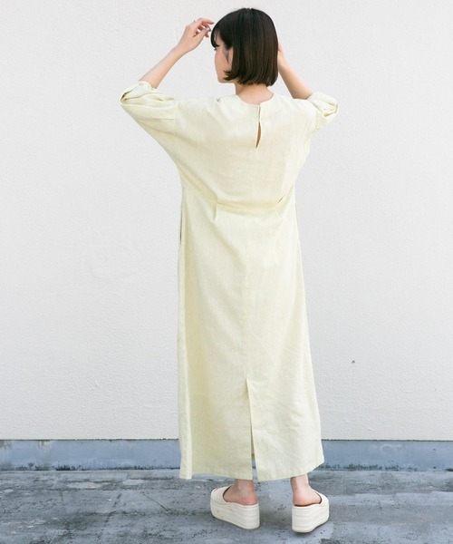 KBF（ケイビーエフ）の「クロスタックスリーブロングワンピース（ワンピース・レディース・ブラック/グリーン系その他/ブルー・ONE）」の7枚目の写真