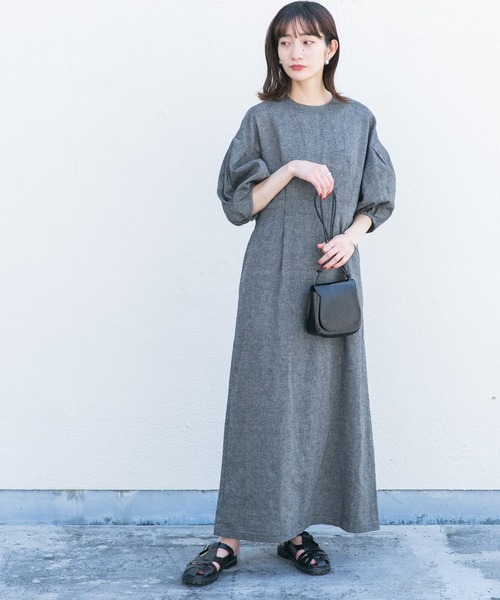 KBF（ケイビーエフ）の「クロスタックスリーブロングワンピース