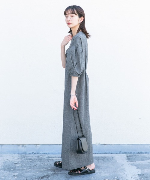 KBF（ケイビーエフ）の「クロスタックスリーブロングワンピース（ワンピース・レディース・ブラック/グリーン系その他/ブルー・ONE）」の19枚目の写真