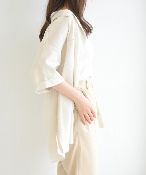 sango（sango）の「リネンストレートセンタータックパンツ（その他パンツ・レディース・ブラウン/キナリ/ライトベージュ・FREE）」の22枚目の写真