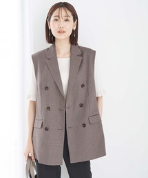 ROPE' PICNIC | ガンクラブチェックスリーブレスジャケット ジレ(テーラードジャケット)