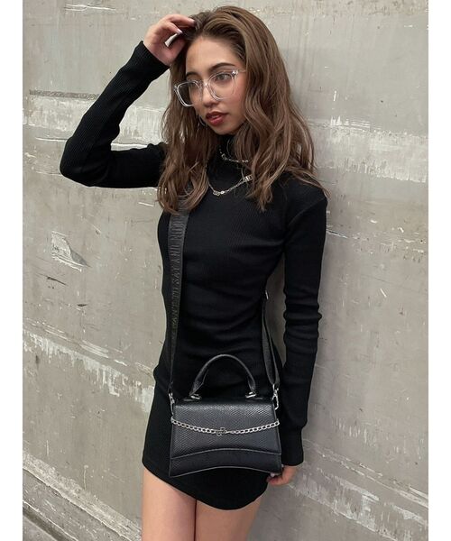 GYDA（ジェイダ）の「テレコタートルタイトワンピース（ワンピース・レディース・ブラック/ベージュ/その他1・FREE）」の18枚目の写真